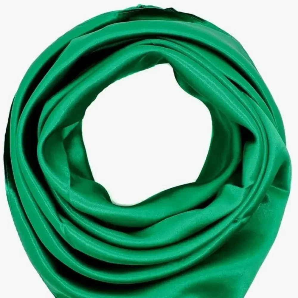 Kelly Green satin scarf neck cover twilly accessory st. Paddy's day accessory